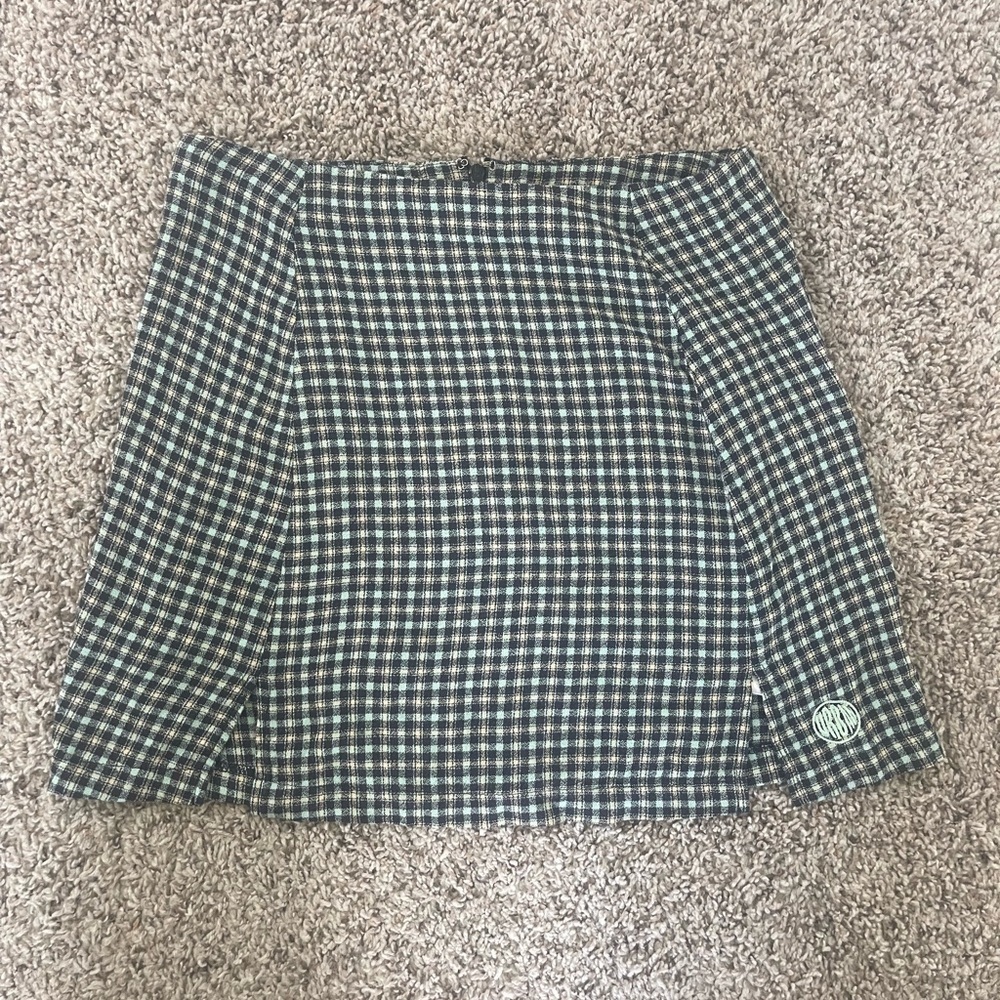 Urban Outfitters Checkered Mini Skirt Zip Up Mini Skirt Size M